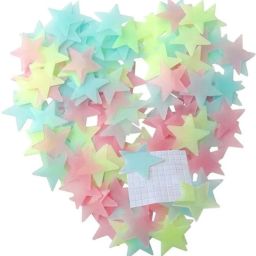 Glowing Dark Stars Glow wall stickers Perfect For Kids Room,Birthday Sticker Pack of 50-28