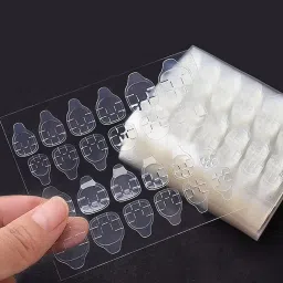 Double-side Glue Nail Sticker Adhesive Flexible Fake Nail Tips 1 Sheet 24pcs-image-11