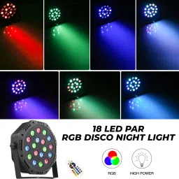wrader 18 LED Par Light RGB Disco DJ Party Stage DMX Control Single Disco Ball image 3