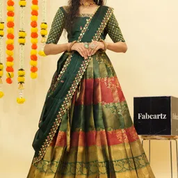 payu Self Design Semi Stitched Lehenga Choli-picture-10