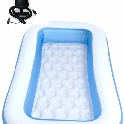 5.5 FT. Bath tub for Baby Rectangular with Air Balloon Pump Inflatable Swimming Pool-7