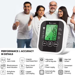 DR VAKU Digital Blood Pressure Machine Upper Arm Adjustable Cuff Kit with Talking Function Intellisense Technology Most Accurate Measurement Bp Monitor image 2