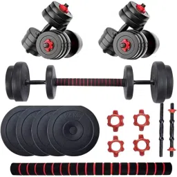 3 In 1 Convertible Dumbbells & Barbell Home Gym Set Kit For Home Workout Fitness Accessory Kit Kit-21