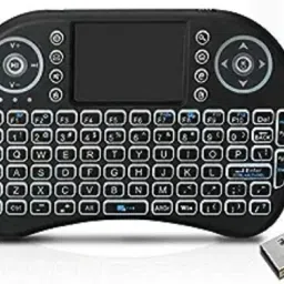 FRONY BGF_866A_Mini Wireless Keyboard with Light with Attach, Mouse for pc, Tablets Wireless Thumb-size Multi-device Keyboard Compatible with Desktop, Laptop, Mac Easy to Use,Plug and Play,Quick, Comfy Durable body image 2