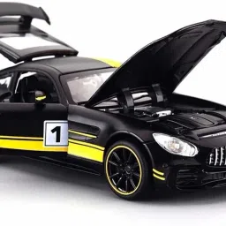 1:32 Die cast Metal car GTR Car Light & Sound toy Vehicle Toy-image-35