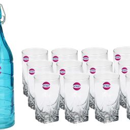 Serving Lemon Set Of Bottle And 12 Glass, 1 Ltr-X71 Jug Bottle Glass Set-image-36