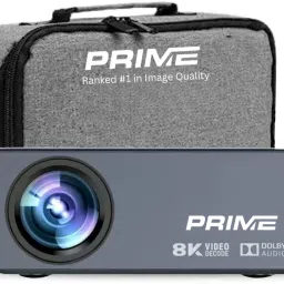 Prime Projector Latest X Series X1 Smart Projector |8500 Lumens, 4K 3D |WiFi |Android 9.0| Grey (8500 lm / 2 Speaker / Wireless / Remote Controller) Portable Projector-2