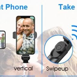 BUFONA Selfie Sticks Tripod Stand BT Remote for Selfie,Vlogging Gimbal Mobile Holder Tripod, Tripod Ball Head, Tripod Bracket, Tripod Clamp, Tripod Kit, Monopod, Monopod Kit image 3
