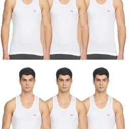 Pack of 6 Men's Pure Cotton White Vest Men Vest-image-61