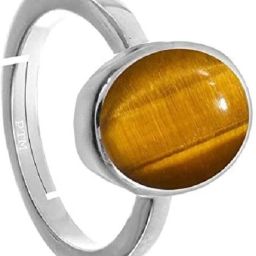 Most Demanded Tiger's Eye ring original tigers eye stone lab certified Ring Brass Silver Plated Ring-image-83