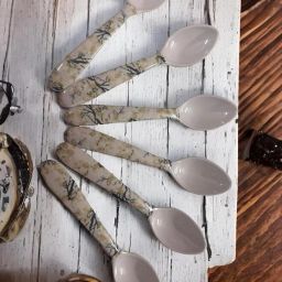 Melamine Floral Design Cutlery Spoon to Enhance Your Tableware Melamine Tea Spoon Set-1