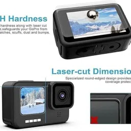 YOUTH MOBI Tempered Glass Guard for GoPro Hero 12 / GoPro Hero 11 / GoPro Hero 10 / GoPro Hero 9 (3 P'cs Set) (Action Camera) (Transparent) with Edge to Edge Coverage and Easy Installation kit image 5