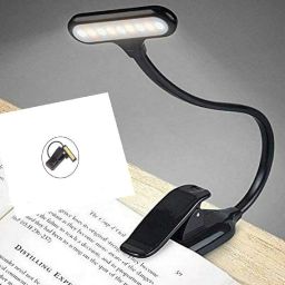 Adjustable Book Reading Lamp w/Flexible Arm Lightweight Eye-Care Night Clip Study Lamp-22