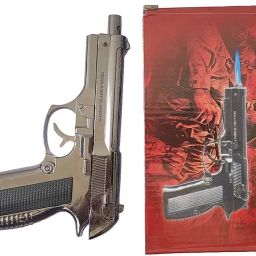 FITUP ® Heavy Metal Pistol Gun 608 with Lighter Barrel Pull Gun Pocket Lighter Silver Heavy Metal Pistol Gun with Lighter Barrel Pull Gas Lighter Cigarette Lighter-image-52