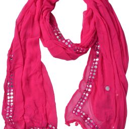 Chiffon Embellished Pink Women Dupatta-image-46
