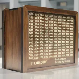 hootzilla Stepwise Rupee Tracker Coin Box for Families Coin Bank-picture-5
