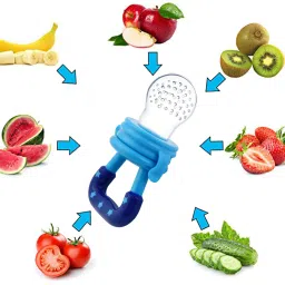 mastela Fruit/Food Feeder/Pacifier/Nibbler with Silicon Mesh in Box Packing (Pink & Blue, Pack of 2) Teether and Feeder image 5