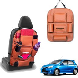 Peepsstore pack of 1 Tan,Orange colour car organizer bags for Etios Liva 2011 Car Multi Pocket-image-85