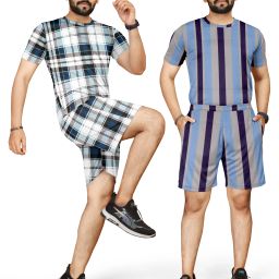Men Night Suit Set Multicolor Printed-image-43