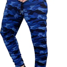 Men Printed Blue Track Pants-picture-29