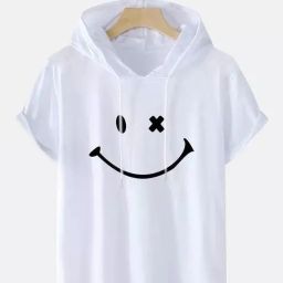 Men Half Sleeve Printed Hooded Sweatshirt-image-27