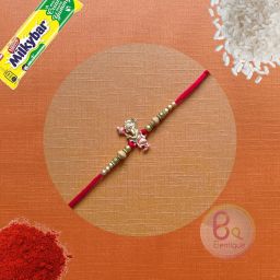 Designer BQ1DD5009 Assorted Rakhi, Chawal Roli Pack Set-image-65