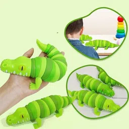 chocozone 19cm Crocodile Toy Toddler Toys for Kids Flexible Sensory Toys for 2 Years old-picture-5