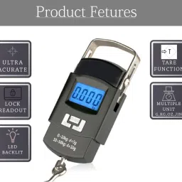 ND BROTHERS Digital Hanging Scale, LCD Screen 50kg weight capacity, green backlight Weighing Scale image 4