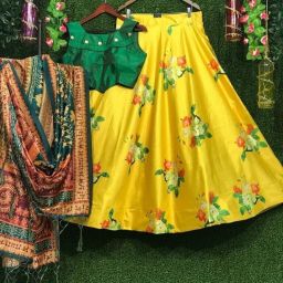 Digital Print Semi Stitched Lehenga Choli-image-51