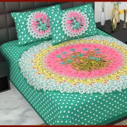 240 TC Cotton Double Jaipuri Prints Flat Bedsheet-picture-29