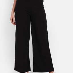 broadstar Women Loose Fit Black Polyester Trousers-picture-26