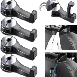 Pack of 4 Car Headrest Hidden Hook 2 in 1 Car Seat Hooks for car,Home,Kitchen Car Side Seat Catcher-18