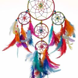 Feather Dream Catcher Wall Hanging 60 cm multicolor Feather Dream Catcher-image-44