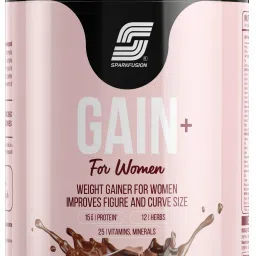 Gain+ Women Weight Gainer For Improves Figure Chocolate Smoothie flavour 500 gm Weight Gainers/Mass Gainers-image-1