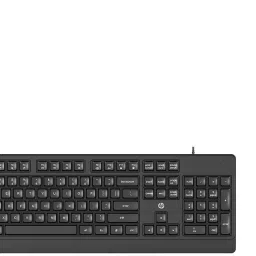 HP KM180 Keyboard & Mouse Wired USB Standard Desktop Keyboard Compatible with Desktop, Laptop, Mac 1600 DPI Mouse, 12 fn keyboard shortcuts, 1 yr warranty-24