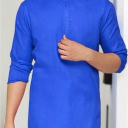 Men Solid Cotton Blend Straight Kurta-image-92