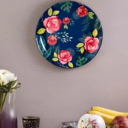 kolorobia Misty Morning Roses Walton Blue Decorative Wall Plates-picture-6