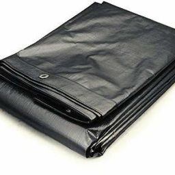Double Shade Black & Green Tent Tent - For - For Heavy Duty Plastic Tarpaulin 12 ft x 12 ft 100% Virgin UV Treated 300 GSM Waterproof Plastic Sheet (Black)-image-34