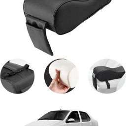 Universal Black Arm Pain Releif Armrest/Handrest With Phone Holder For Car-151 Car Armrest Cover-image-94