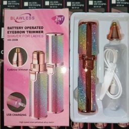 harshiv 2-in-1 Eyebrow & Body Hair Remover USB Rechargeable 70 Min Runtime 1.5V 2W Fully Waterproof Trimmer 70 min Runtime 1 Length Settings-0