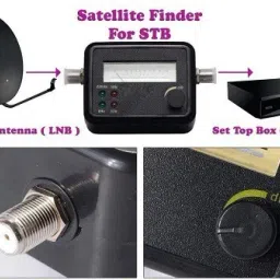 pac SF-9506 Satellite Finder Signal Pointer DB Meter Dish Antenna Receiver Gain Measuring Instrument Tool for Digital TV Free To Air DTH Any Dish HD HDTV 4 LED DBC Non-magnetic Electronic Level (10 cm) Non-magnetic Electronic Level image 2
