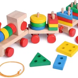 Shape Sorter and Stacking Wooden Toys, Puzzle Toys for 1 2 3 Year-2
