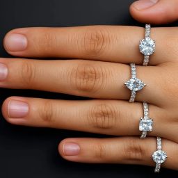 Shineset-4CZ Sterling Silver Cubic Zirconia Sterling Silver Plated Ring-image-14