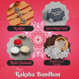tr Designer LIVE-E3-F5-E1 Assorted Rakhi Set image 2