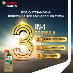 castrol POWER1 10W-30 4T Engine Oil for High Performance Bikes|3-in-1 Synthetic Technology|BS VI Ready Full-Synthetic Engine Oil image 3