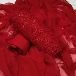 Unstitched Georgette Salwar Suit Material Embroidered-image-56