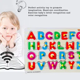 shalafi 3Set Alphabets and Numbers Puzzle, Geometric Shape Games Blocks Counting Toys image 3