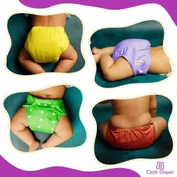 lapry Cloth Diapers for Baby Adjustable & Washable Diapers with Button (Pack of 3) image 4