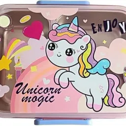Lunch box for Girls, Stainless Steel, Spaced theme 4 Containers Lunch Box-image-29
