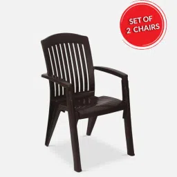 nilkamal Heritage Plastic Chair in Weather Brown Finish Set of 2-picture-31